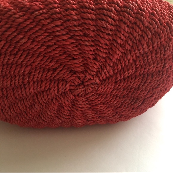 Vintage Red Natural Straw Tote Bag - Picture 9 of 12